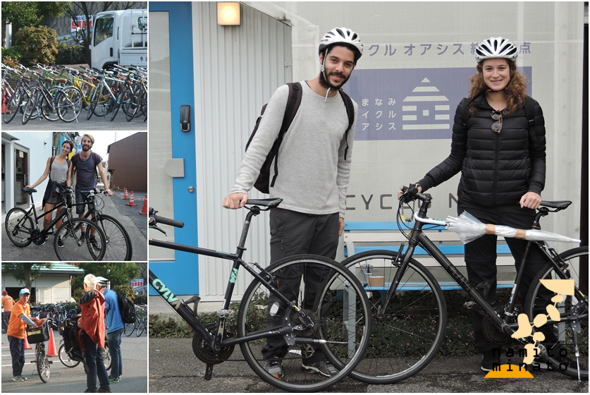 ［写真］しまなみ海道 自転車・原付バイクの旅：レンタサイクルを借りている様子